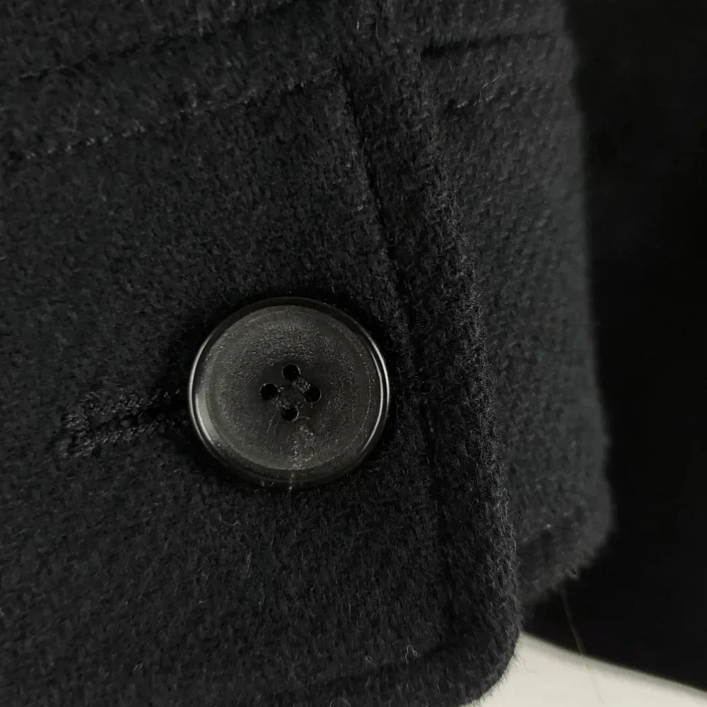 Zara Manteco Wool Black Oversized Shacket Size L